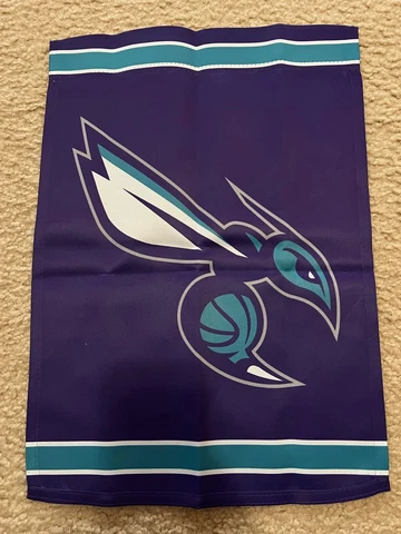 NWOT Charlotte Hornets 2 Sided Garden Flag NBA basketball Cover