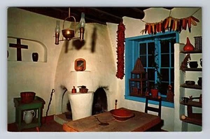 Taos NM-New Mexico, Home of Kit Carson, Küche, antike Vintage Postkarte - Bild 1 von 2