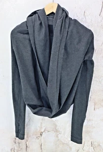 Lululemon Sweater Womens 4 Gray Iconic Wrap Athleisure Hoody Pullover Hoodie - Picture 1 of 9