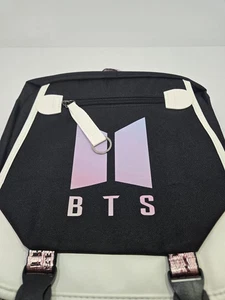 BTS Backpack – Black Canvas with Logo, Adjustable Straps - Picture 1 of 4