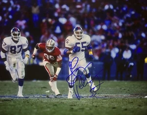Gary Reasons Signed 8x10 Photo! NEW YORK GIANTS NYG Legend! 2x Super Bowl W/COA - Picture 1 of 2