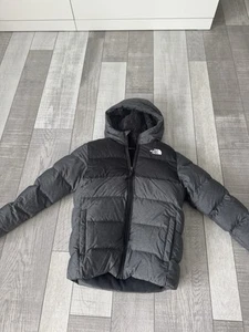 The North Face Puffer Jacket 550 Down Full Zip Coat Boys Kids Sz L 14/16 - Picture 1 of 4