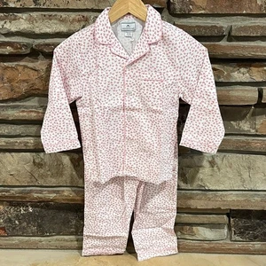 Petite Plume Sweethearts Pink Heart Kids Cotton Blend Pajama Set - Picture 1 of 11