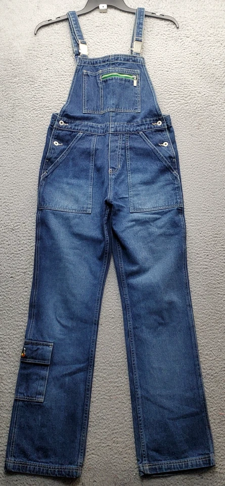 Tommy джинсы комбинезон женщин L синий джинсовой ткани цельный регулируемый ремень прямой ноги - Изображение 1 из 4