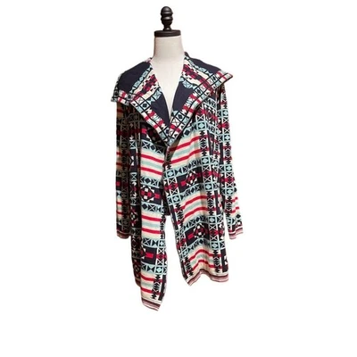 Suéter Cárdigan Woolrich Para Mujer M Estampado Geométrico con Capucha Multicolor Azteca Foto 1 de 4