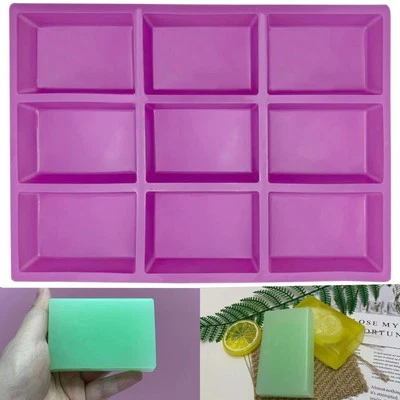 Прямоугольная силиконовая форма для мыла 4 унции большие формы для мыловарения, прямоугольная S... - Изображение 1 из 4