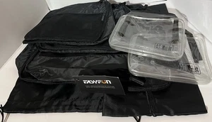 Set of 8 Suitcase Organizers with Mesh Fabric Bags for clothes and accessories - Picture 1 of 10