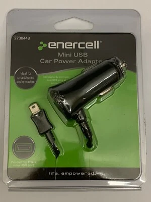BRAND NEW!!  Enercell Mini USB 5VDC 1A Car Power Adapter 273-0448 - Image 1 of 4