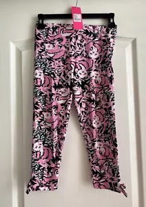 LILLY PULITZER Girls Maia Legging Crop Size Large 8-10 Hanging With My Boo Panda - Picture 1 of 3