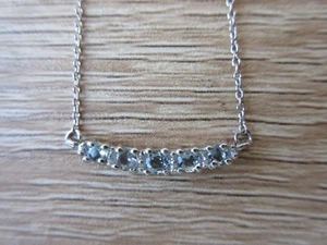 Espirito Santo Aquamarine Necklace Platinum Overlay Sterling Silver - Picture 1 of 5