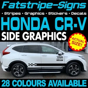 para adaptarse a HONDA CR-V GRAPHICS RAYAS CALCOMANÍAS COCHE VINILO SUV 1.6 2.0 VTEC SE - Imagen 1 de 2