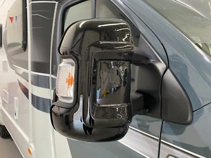 FIAT DUCATO BOXER 2006 -24 MIRROR GUARDS SHIELDS BLACK (Long Arm) VC46FI0101B - Picture 1 of 4