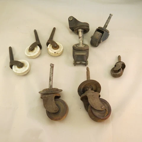 assorted lot of caster wheels - wood - ceramic Cover