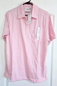 Goodfellow Shirt Mens Large Pink Standard Short Sleeves Polo Lightweight NWT - Picture 1 of 5