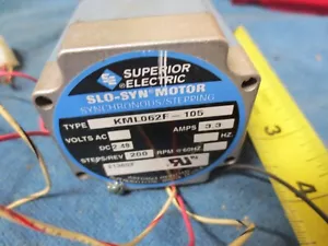 Electric SLO-SYN KLM062F-105 Synchronous/Stepping Motor 200 Steps - Picture 1 of 3