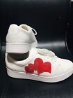 ??FITFLOP??White??Red Hearts??Valentine LTD ED??Trainers??UK 4??VGC