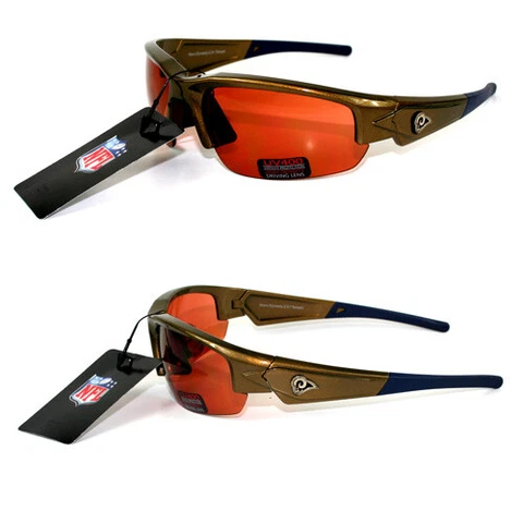 LOT OF TWO (2) LOS ANGELES RAMS, MAXX DYNASTY, HIGH DENSITY, DRIVING SUNGLASSES Cover