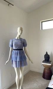 Mini vestido autorretrato de lentejuelas de encaje transparente - Imagen 1 de 9