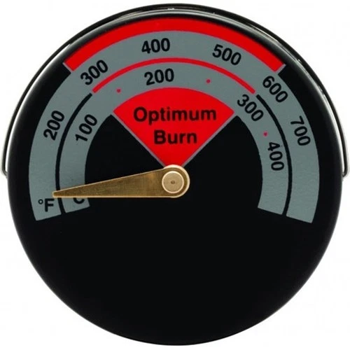 Magnetic Stove Flue Thermometer Temperature Gauge Wood Log Burner BBQ Barbecue - Image 1 of 1