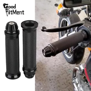 Motorrad Lenkergriffe Griffgummis 7/8'' 22/24-25mm Griffe Schwarz Für Universal - Bild 1 von 12