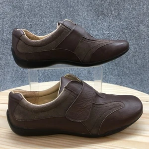 Dr Scholls Shoes Womens 11 W Slip On Sneakers Brown Leather Comfort Low Top - Picture 1 of 17
