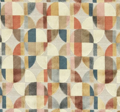 DISEÑO DE TELA CORTINA CLARKE & CLARKE Delaunay 3 METROS TERCIOPELO CORTE MÚLTIPLE Foto 1 de 4