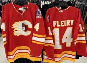 Mitchell & Ness Theo Fleury 1988-89 Stanley Cup Calgary Flames Jersey Mens L NEW - Picture 1 of 10