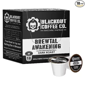 Blackout Coffee Brewtal Awakening Dark Roast Pods 18ct - Picture 1 of 5