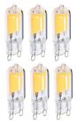Pack of 6 x InLight INL-38125 2w LED G9 Capsule Bulb (4000K, non dimmable, glass