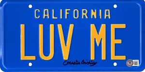 CHRISTIE BRINKLEY signiertes Vacation "LUV ME" Nummernschild BAS #BF59748 - Bild 1 von 3
