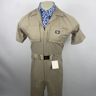 Vintage Jumpsuit One Piece Leisure suit Polyester Mens Small Short 60s 70s NOS - Image 1 of 4