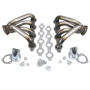 LS Block Hugger, Steel, Natural Exhaust Manifold Pair Centre Exit G9065 - Picture 1 of 1