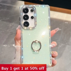 Funda de teléfono con soporte de anillo para Samsung Galaxy S25 Ultra S24 S23FE A15 A36 A24 A55 - Imagen 1 de 15