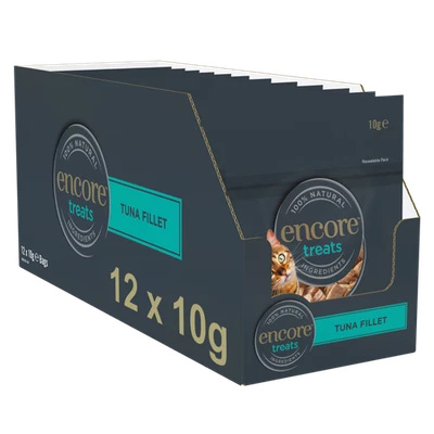 12 x 10g Encore 100% Natural Tuna Fillet Adult Cat Treats Freeze Dried Treats - Image 1 of 4