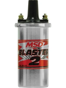 MSD Ignition Coil Blaster 2 Canister Round Oil Filled Chrome 45 000 V (8200MSD) - Picture 1 of 12
