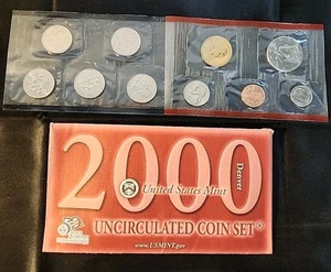 2000 Denver United States Mint Uncirculated Coin Set - Picture 1 of 5
