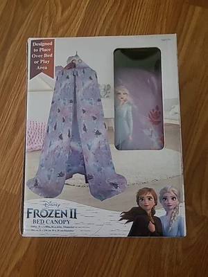 Frozen 2 Cama Toldo Princesa Elsa Princesa Anna Niñas Habitación Azul Claro Disney Nuevo Foto 1 de 3