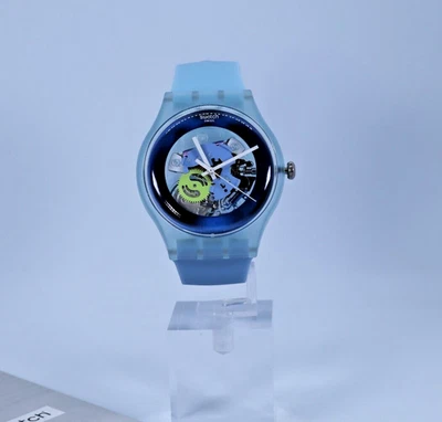 New limited Swiss Swatch New Gent 41MM Cool Me Watch SUOS100 Adult Unisex Blue - Image 1 of 4