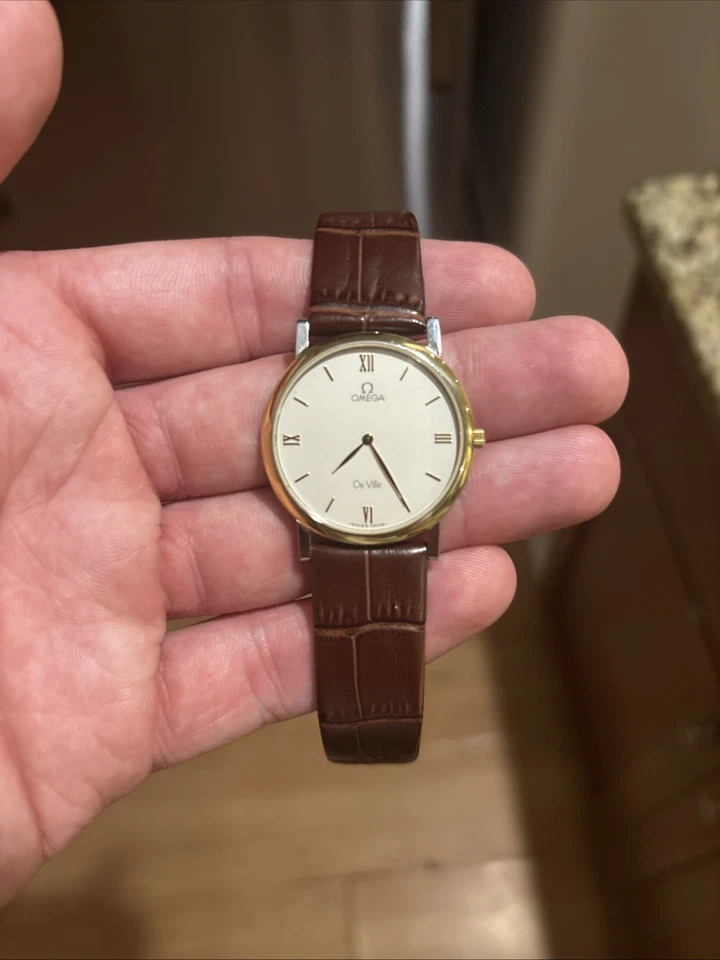 Omega DeVille皮革手表32毫米正装手表男女通用 — 第 1/2 张图片