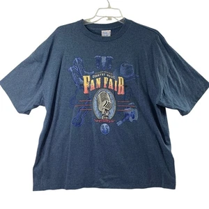 Int Country Music Fan Fair 95 T Shirt Unisex XXL Blue Western Boots Cowboy Hat - Picture 1 of 9