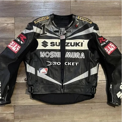 Chaqueta de motociclista Suzuki para hombre | Equipo de equitación | Ropa de calle Foto 1 de 3