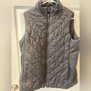 Lands End Dark Gray Quilted Women's Vest - Picture 1 of 4