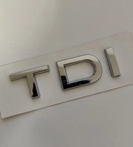 1 Logo Emblème TDI Chrome  - Picture 1 of 3