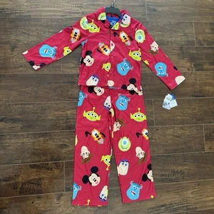 Disney 100th Aniversary Pajama Kids Sz 8 NWT Toy Story Monsters Inc Mickey Goofy - Picture 1 of 5
