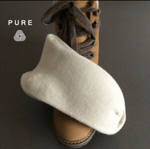 100% Pure Lambswool Dye Free Socks Natural Wool Winter Warm Thermal Heavy Duty 