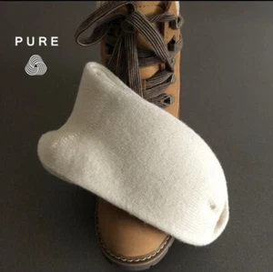 100% Pure Lambswool Dye Free Socks Natural Wool Winter Warm Thermal Heavy Duty - Picture 1 of 8