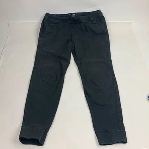 Hollister Skinny Cargo Jogger Pants Size Large Black Elastic Drawstring waist - Picture 1 of 12