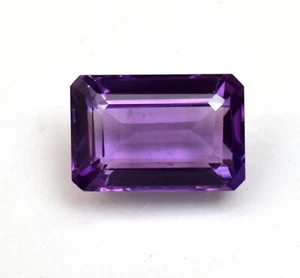 Natural Purple Color Amethyst Gemstone Emerald Cut 6.90 Ct Certified Gemstone - Picture 1 of 5