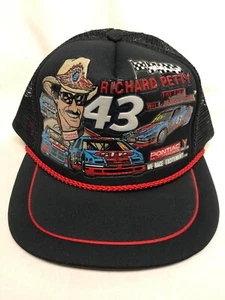 Vintage 80's Richard Petty Snapback Trucker Hat Kandi Tops The King STP Pontiac - Picture 1 of 11