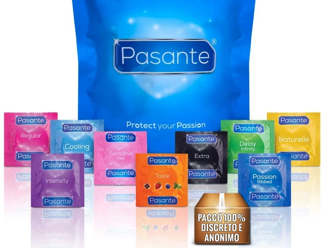 PRESERVATIVI A SCELTA CONDOM PASANTE PROFILATTICI CON LUBE DA 5 ML OMAGGIO